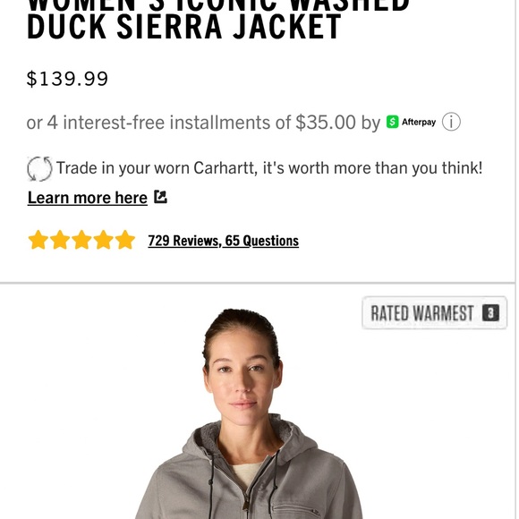 Carhartt Gray Washed Duck Sierra Jacket - Picture 3 of 3